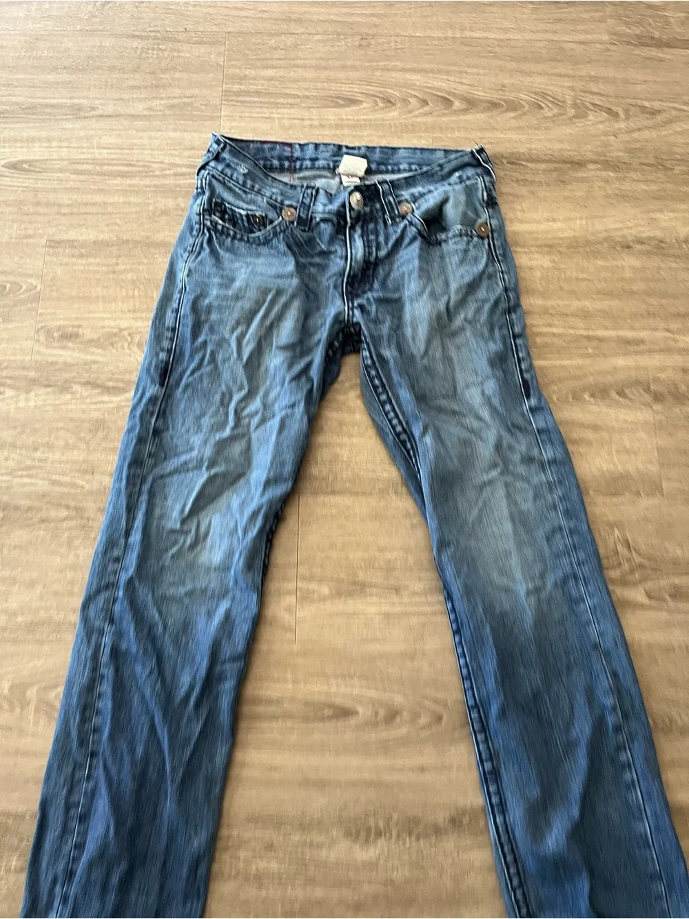 True Religion Bobby Super T Jeans Mens 32x33 Blue Medium Wash Straight Y2K USA